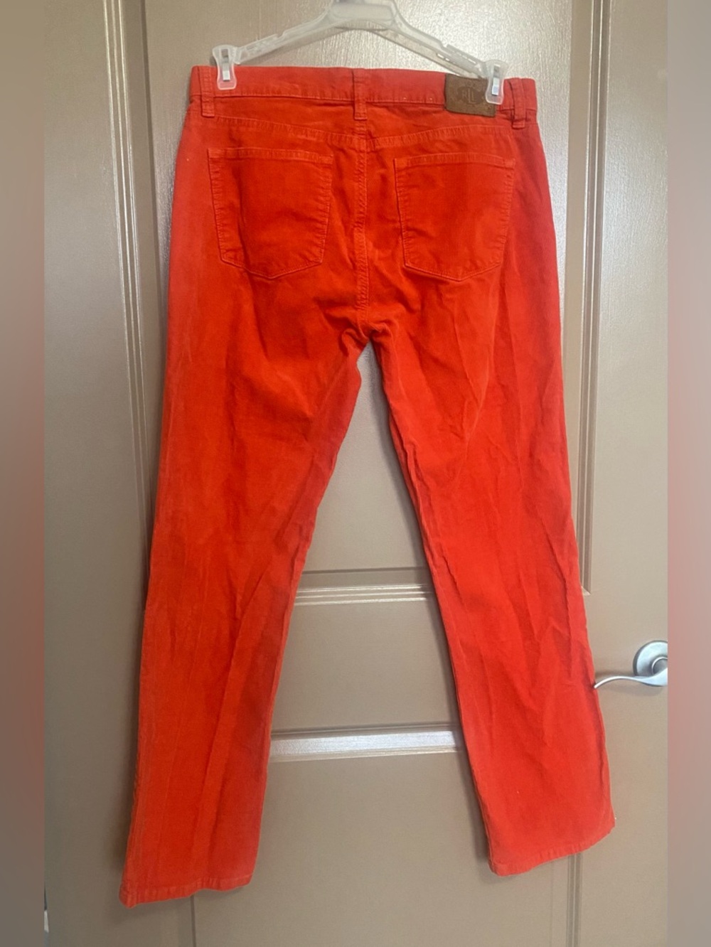 Ralph Lauren Women’s Corduroy Jeans in Bright Orange - Picture 2 of 5
